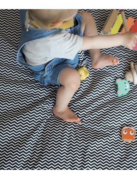 tapis de jeu bébé personnalisé made in france avec bébé - colonel moutarde