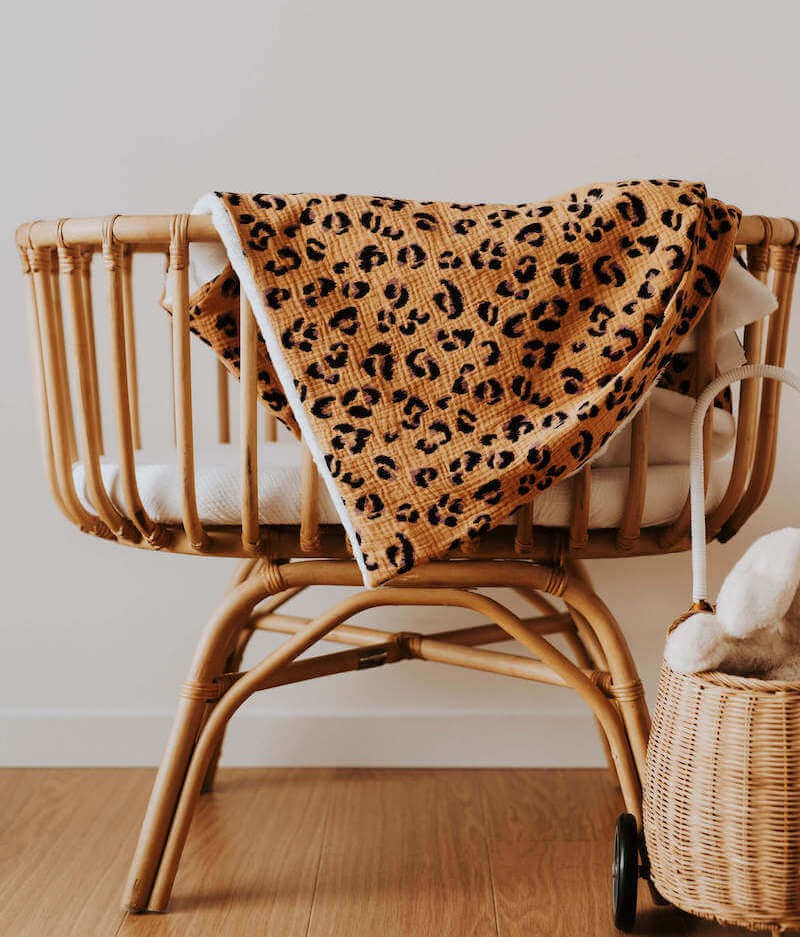 Couverture Polaire Imprimé Léopard 150x200cm - Tissu Doux, Chaud, Lavable, Pour Canapé, Lit, Voyage, Style Animalier